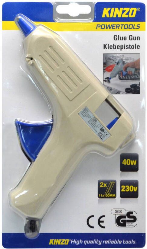 Kinzo Lijmpistool 40W Inclusief 2 Lijmsticks
