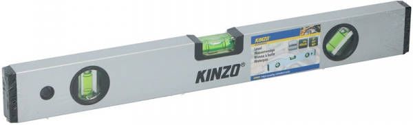 Kinzo Waterpas Aluminium 40cm Met 0°, 45°en 90° Meting