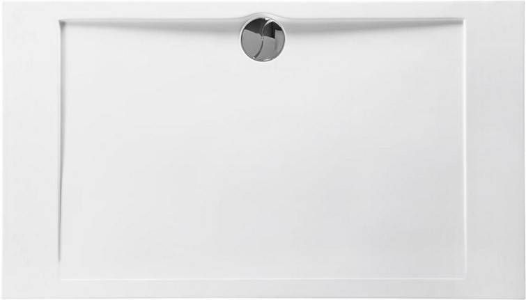 Allibert Douchebak Slim Laag Rechthoek 140x80x4cm Polybeton Wit
