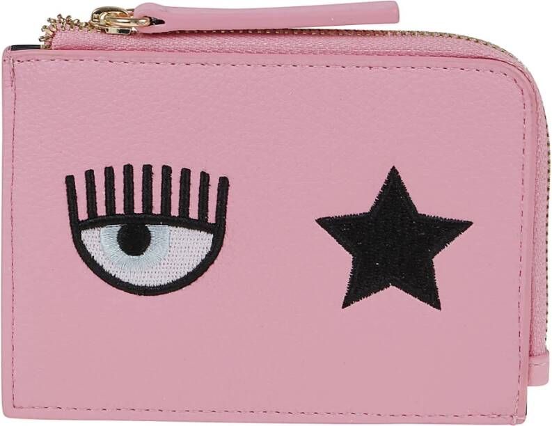 Chiara Ferragni Eye Star Logo Sketch 06 Wallet Collection, Roze, Dames