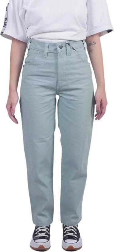 Dickies Straight Jeans Blauw Dames