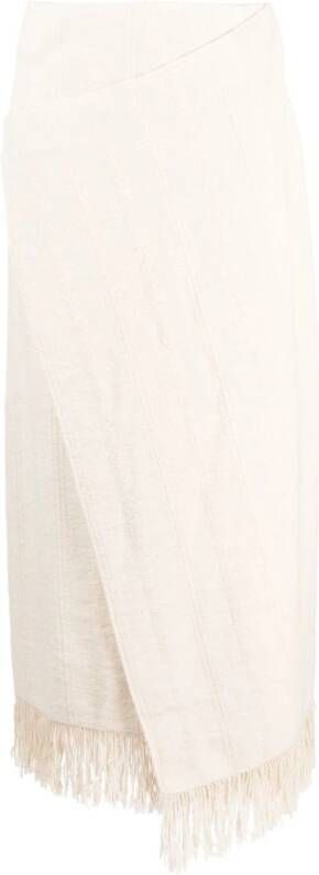 Jil Sander Midirokken Beige Dames