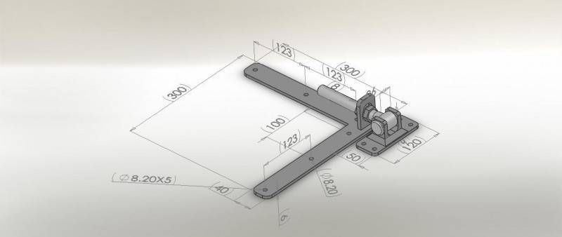 Westwood | Verstelbaar poortbeslag met winkelhaak RVS | Rechts