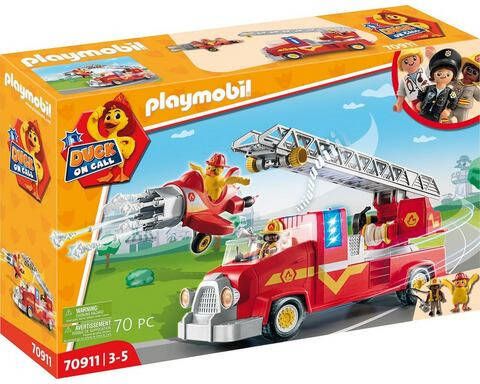 Playmobil ® Constructie speelset Brandweerwagen(70911 ), Duck on Call met licht en geluidseffecten, made in germany(70 stuks )
