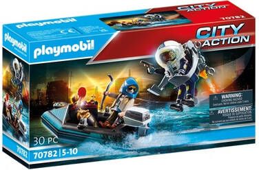 Playmobil ® Constructie speelset Politiejetpack arrestatie van de kunstdief(70782 ), City Action Made in Germany(30 stuks )