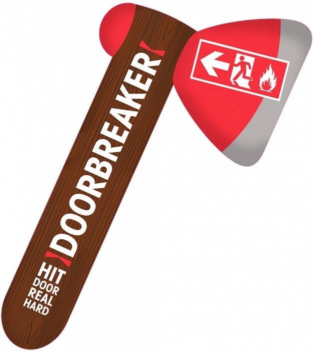 Feestbazaar Opblaasbaar Brandweer bijl 38cm