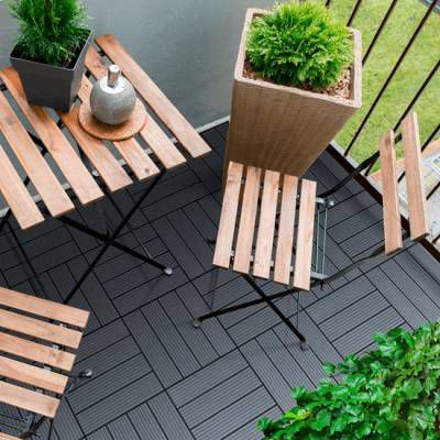 Trendyard Composiet Terrastegels 30 x 30 Leigrijs 4 Stuks