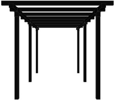 Trendyard Zwart Houten Dubbele Pergola 476 CM