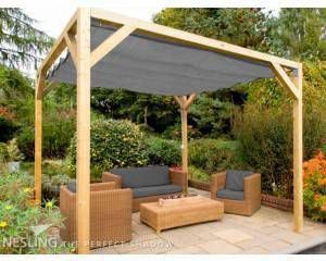 Pergola Nesling Douglas Stand-alone Antraciet 370x500 cm