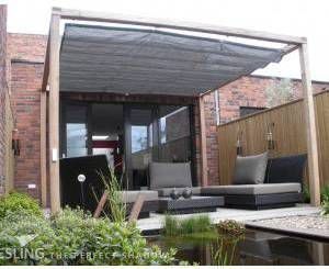 Pergola Nesling Douglas Wall 1 Antraciet 370x500 cm