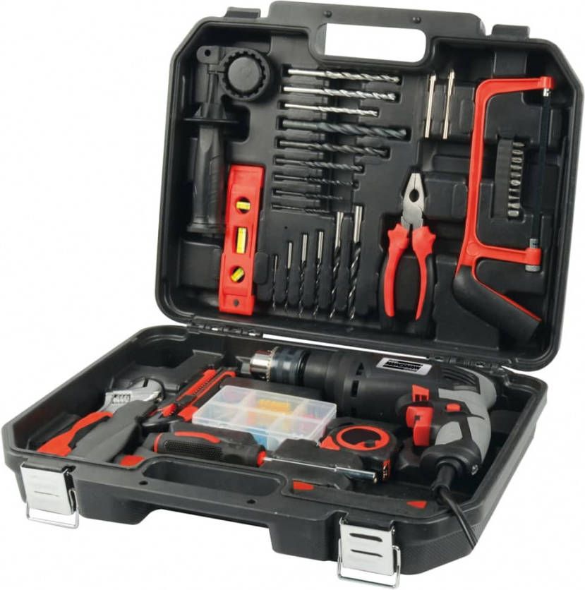 Brü, der Mannesmann 36 delige Gereedschapsset met boormachine 750 W