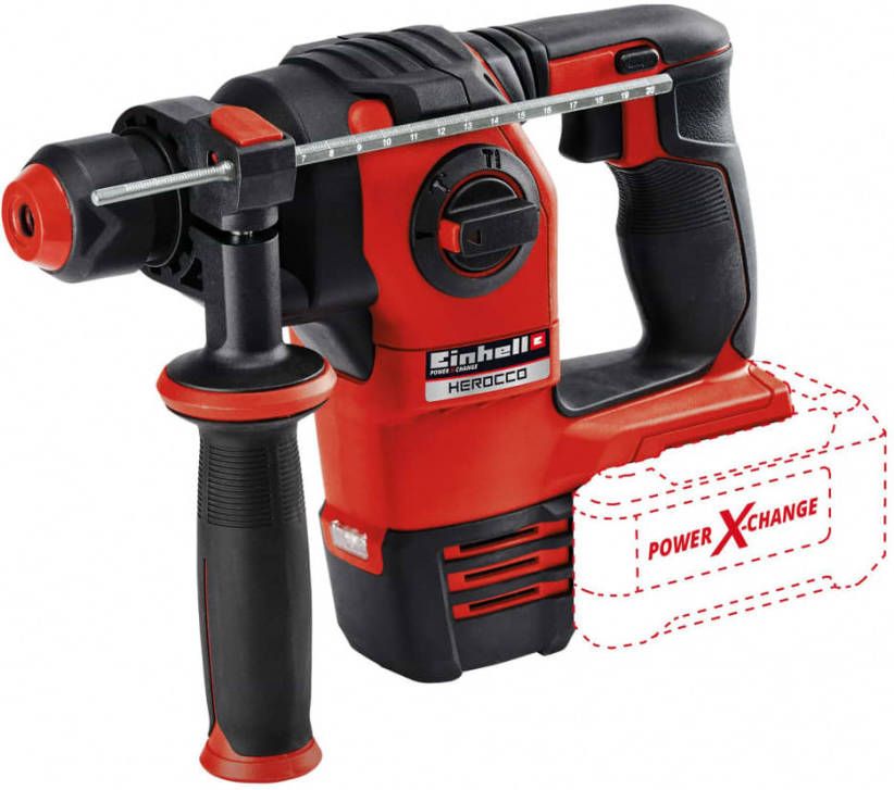 Einhell HEROCCO Solo 18V Li Ion accu Boorhamer body in opbergkoffer 2.2J