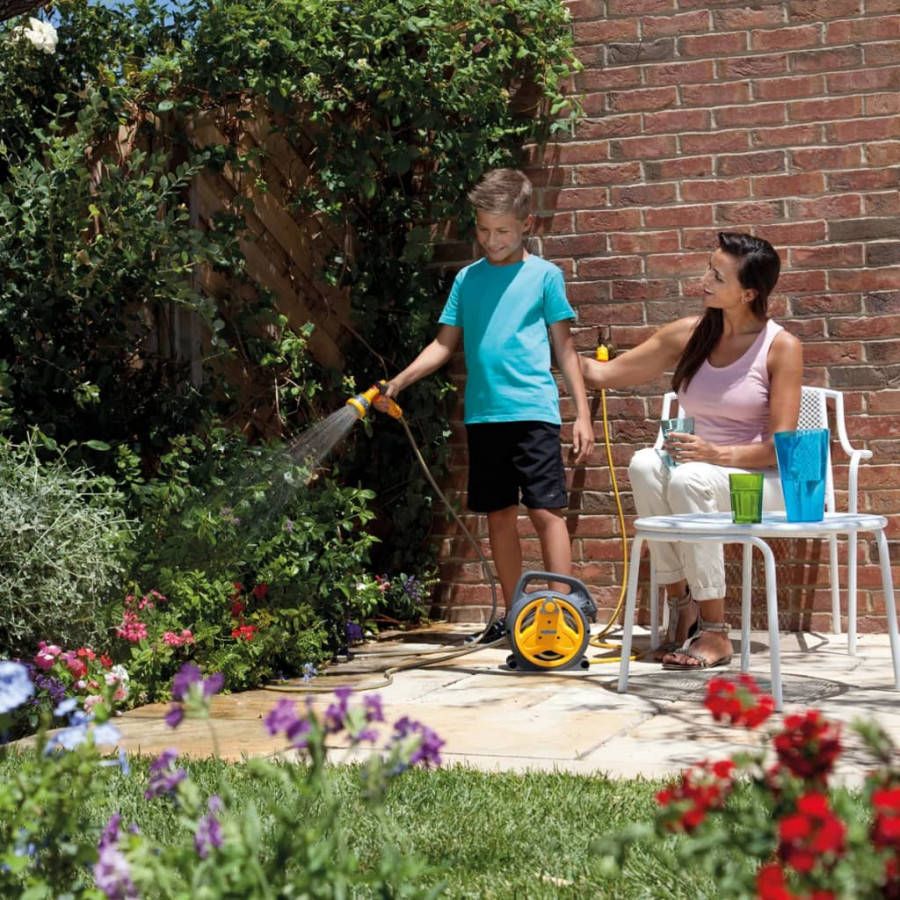 Hozelock Slanghaspel met 10 m slang Pico Reel vrijstaand