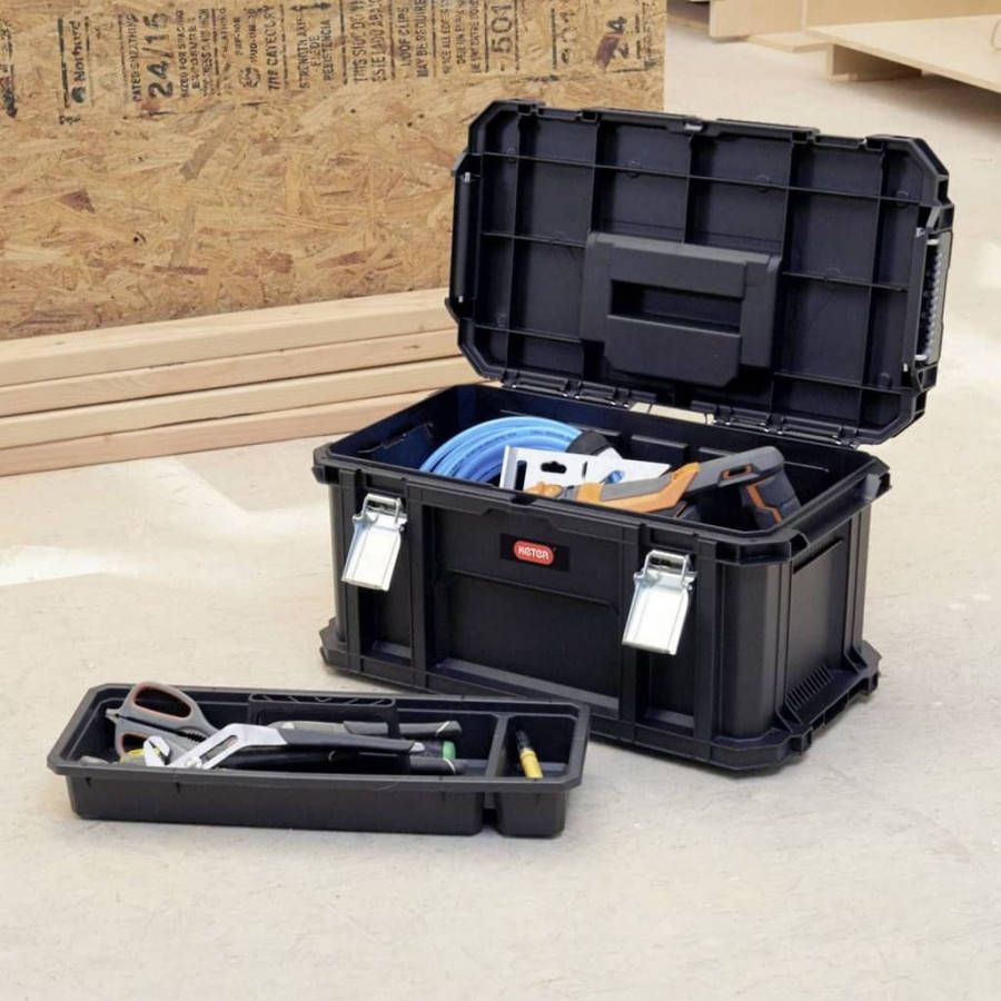 Keter 239995 Connect Gereedschapskoffer Zwart