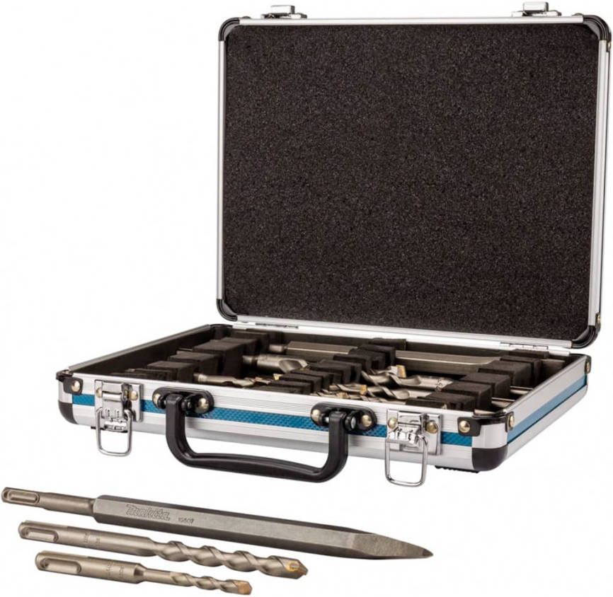 Makita 13 delige Boor en beitelset zilverkleurig