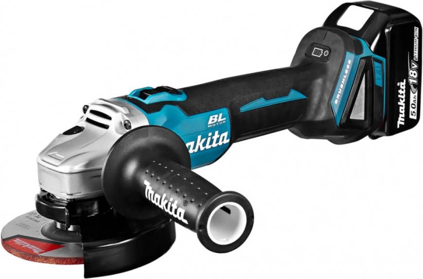Makita Slijper snoerloos 18 V 12, 5 cm blauw en zwart