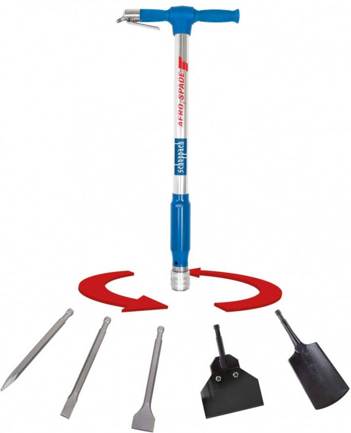 Scheppach Multitool 5 in 1 pneumatisch Aero&#xB2, Spade 6, 3 bar