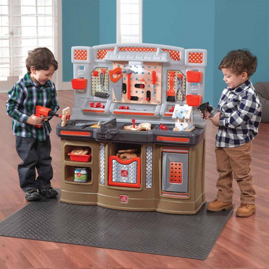 Step2 Big Builders Pro Speelgoedwerkbank Werkbank Voor Kinderen Incl. 45 delige Accessoire set