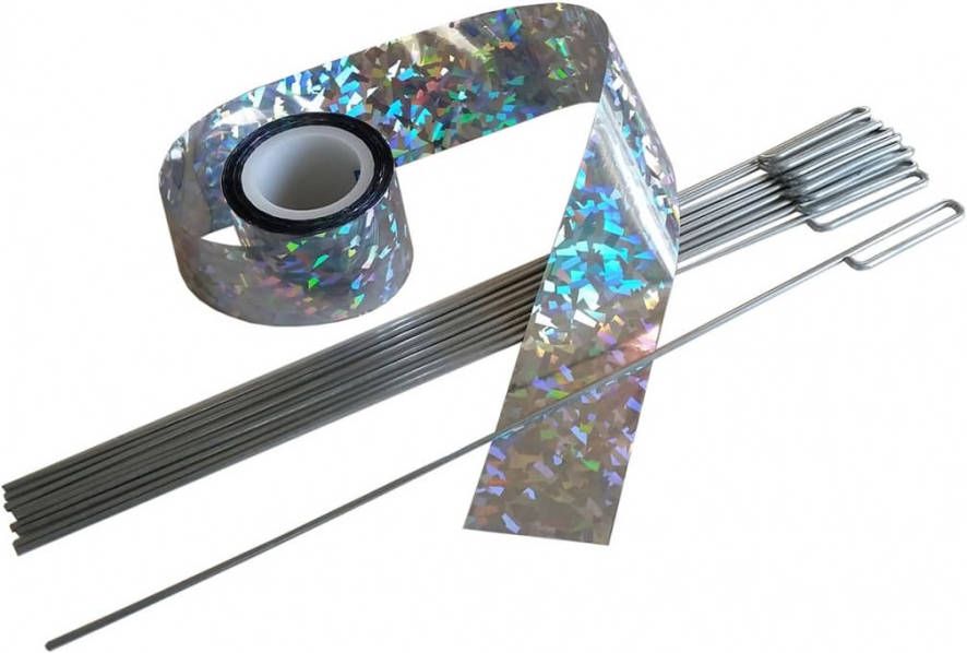 Velda Reflecterend lint met grondpennen om vogels te verjagen