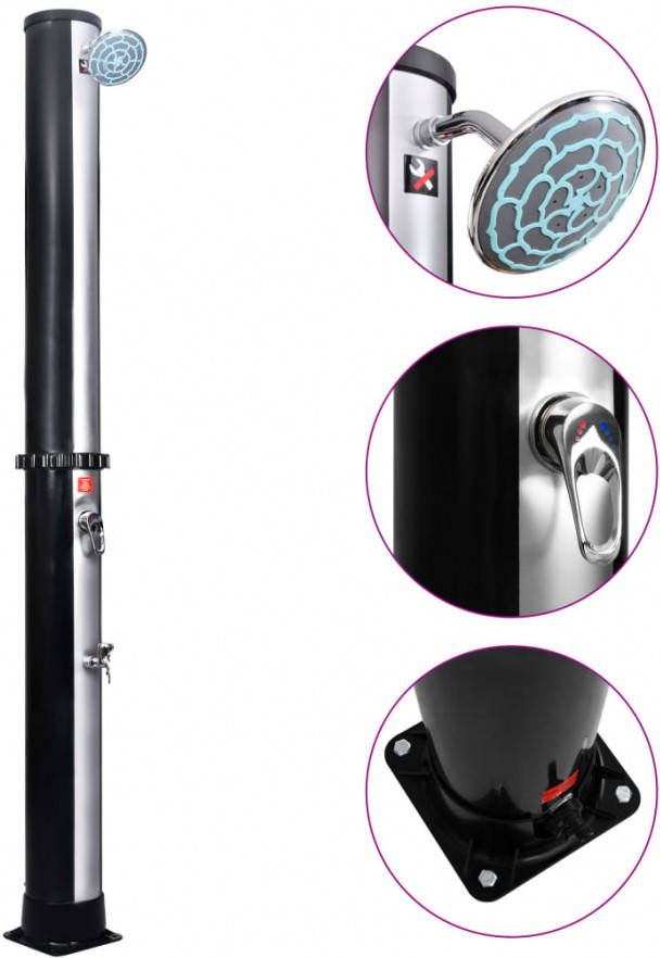 VIDAXL Buitendouche solar met douchekop en kraan 40