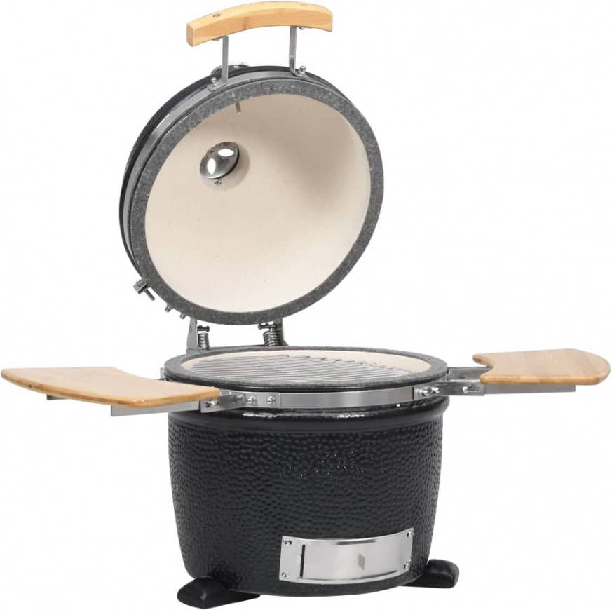 VidaXL Kamado barbecue grill smoker keramisch 44 cm vidaXL Kamado barbecue grill smoker keramisch 81 cm zwart