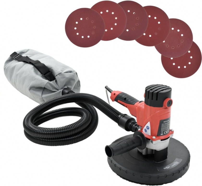 VIDAXL Wand en plafondschuurmachine met afzuigfunctie 1200 W