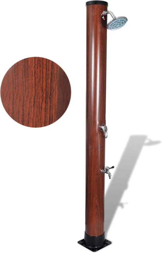 VIDAXL Zwembaddouche zonne energie met houtlook