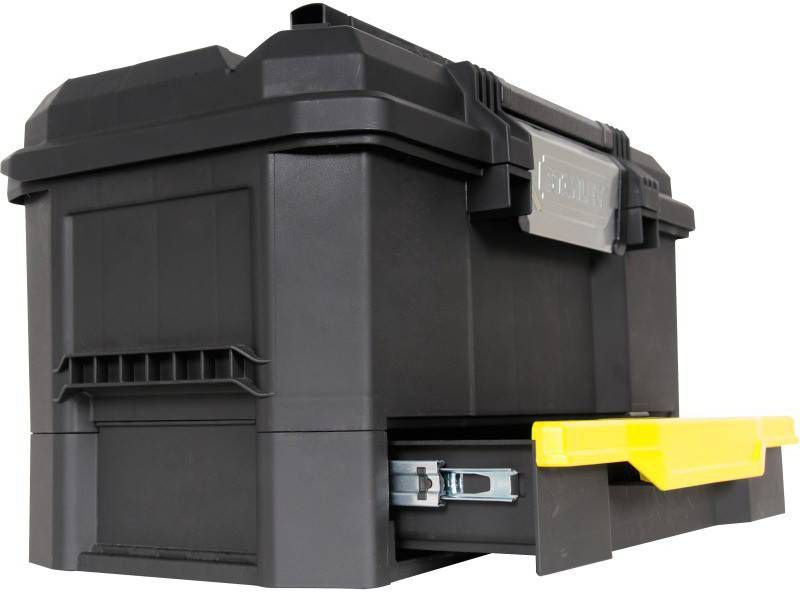 STANLEY Gereedschapskoffer 19" met drukslot en lade Gereedschapskist