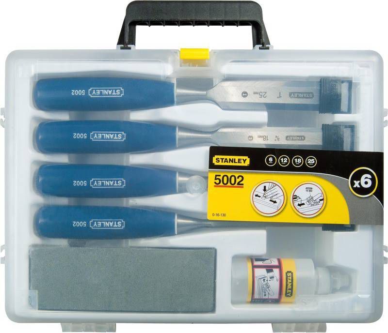 STANLEY Steekbeitelset Basic 6 delig Steekbeitel