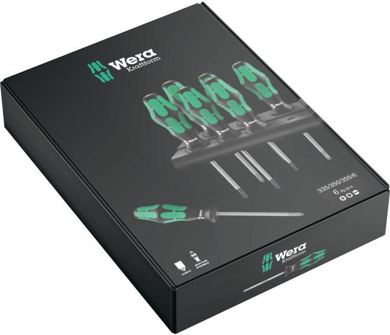 Wera 335/350/355/6 Schroevendraaierset Schroevendraaier