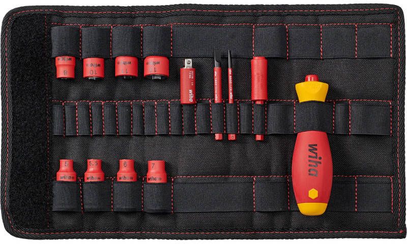 Wiha Schroevendraaier en doppenset 1/4" set slimVario electric Schroevendraaier